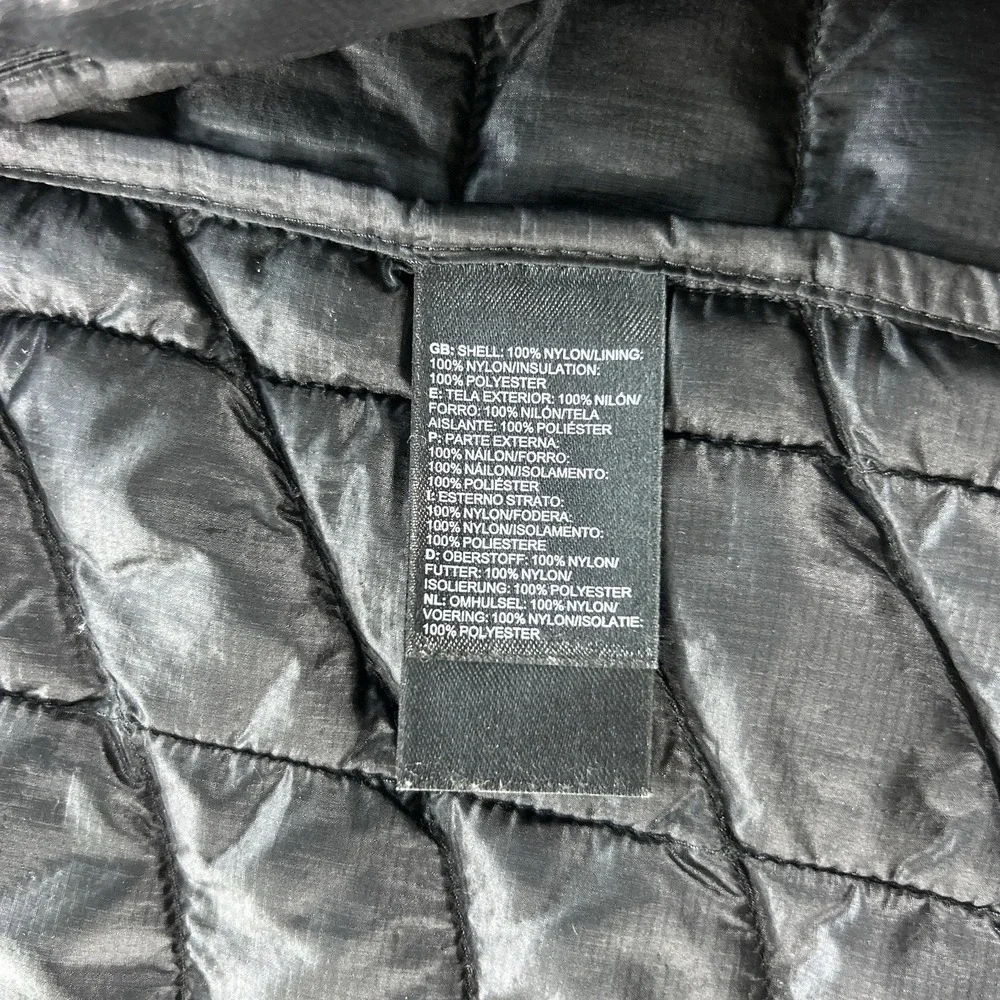 The North Face Mens Medium Black ThermoBall Eco Quilted Insulated Puffer Vest